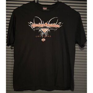 Harley-Davidson Cafe Las Vegas Black Graphic T-Shirt 3XL Cotton Pre-Shrunk